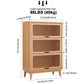 3 - Tier Solid Wood Bookcase with Flip - Up Glass Doors - Kaslandi Furniture