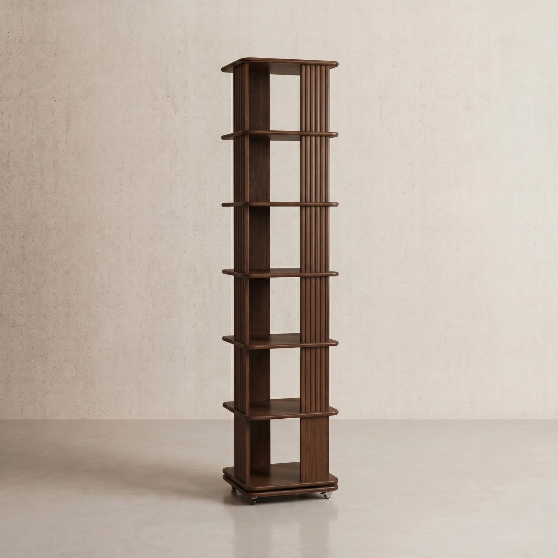 Movable & 360° Rotating Square Bookshelf Tower - iKaslandi