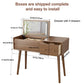 Solid Wood Makeup Vanity with Mirror & Lights (3 - 4 Drawers) - Kaslandi Furniture