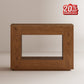 Walnut Console Table with Side Storage Shelves - iKaslandi