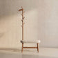 Giraffe Solid Wood Coat Rack & Shoe Bench with Cushion - iKaslandi