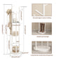360° Rotating Solid Wood Coat Rack with Shelves - Kaslandi Furniture