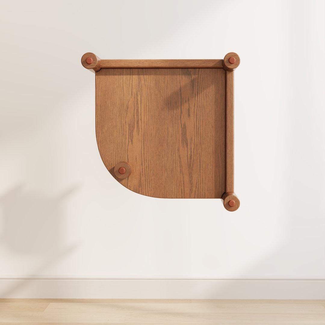 4 Tier Solid Wood Corner Shelf, Space Saving Corner Bookcase for Small Spaces - iKaslandi