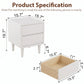 Mid - Century Modern Solid Wood Nightstand with 2 - 3 Hidden Drawers - Kaslandi Furniture