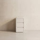 Modern Solid Wood Nightstand with 3 Hidden Handle Drawers - Kaslandi Furniture