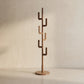 Solid Wood Cactus Coat Rack Stand – Modern Freestanding Coat Tree - Kaslandi Furniture