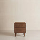 Mid - Century Modern Solid Wood Nightstand with 2 - 3 Hidden Drawers - Kaslandi Furniture