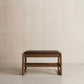 Solid Wood Storage Entryway Bench with Shoe Rack & Padded Seat - Kaslandi Furniture