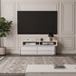 Extendable Solid Wood TV Stand with Drawers & Open Shelves — Fits 42"-90" TVs