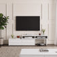 Extendable Solid Wood TV Stand with Drawers & Open Shelves — Fits 42"-90" TVs