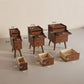 Solid wood classic minimalist nightstand with 2 drawers and an open shelf - iKaslandi