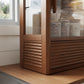 Solid Wood Bread Display Cabinet with Glass Door & Drawer