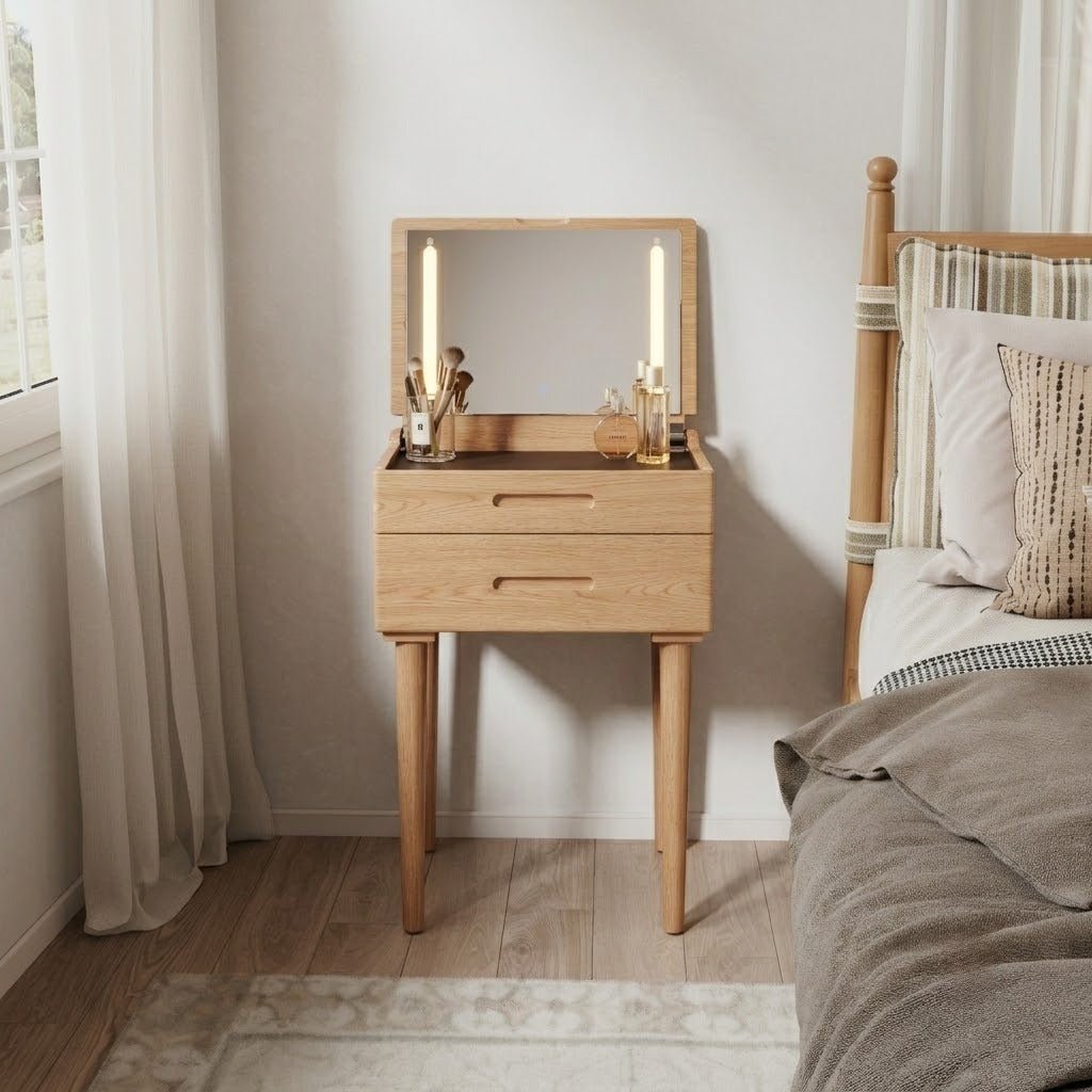 Vanity Desk with Mirror & Lights - iKaslandi