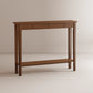 Solid Wood Entryway Console Table with Drawers and Bottom Storage Shelf - Kaslandi Furniture