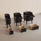 Solid wood classic minimalist nightstand with 2 drawers and an open shelf - iKaslandi