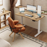Solid Wood Electric Standing Desk with LED Display and 3 Memory Presets