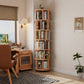 Rotating Round Bookshelf, Adjustable 1-6 Tiers – Space-Saving Storage Rack - iKaslandi