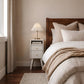 Solid wood classic minimalist nightstand with 2 drawers and an open shelf - iKaslandi
